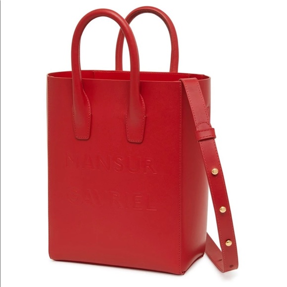 Mansur Gavriel Handbags - Mansur Gavriel Mini North South NS Tote Flamma
